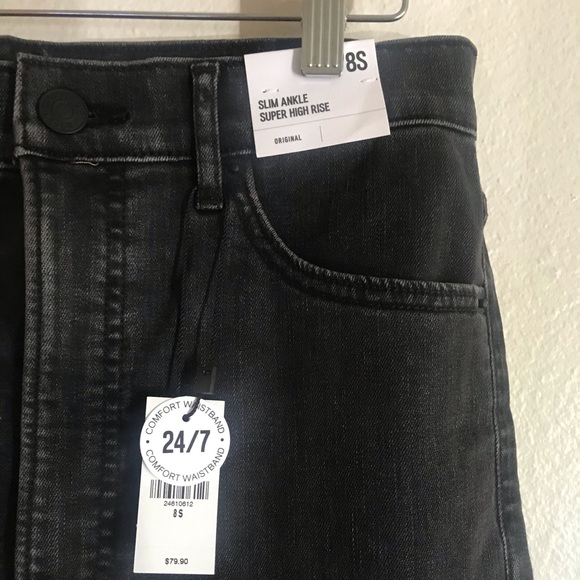 🔥Super High Waisted Raw Hem Slim Ankle Jeans - Picture 5 of 9